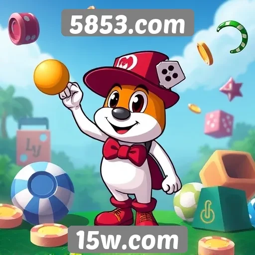 Variedade de jogos disponíveis em 5853.com